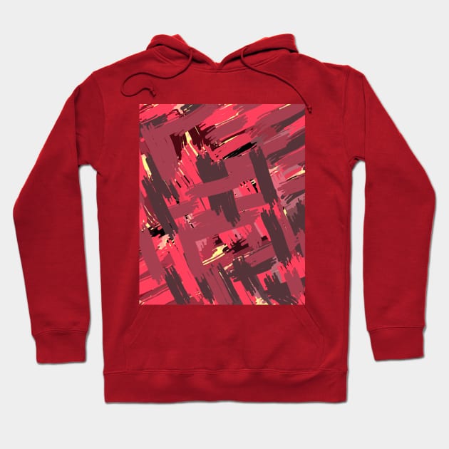 Pink Abstract Waves Hoodie by jen28